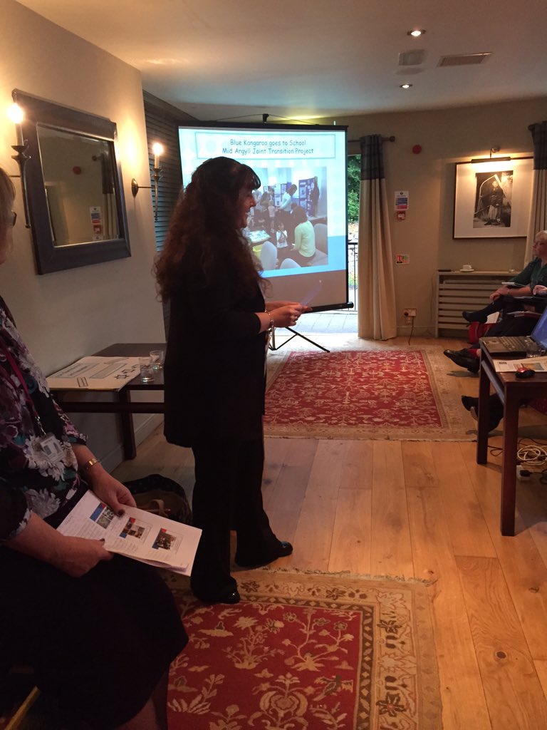 EYArgyllBute's tweet image. We hear from @cat27m about the fab Mid Argyll Early Level transition project #bluekangaroo  #abelcc15 #talkELCC