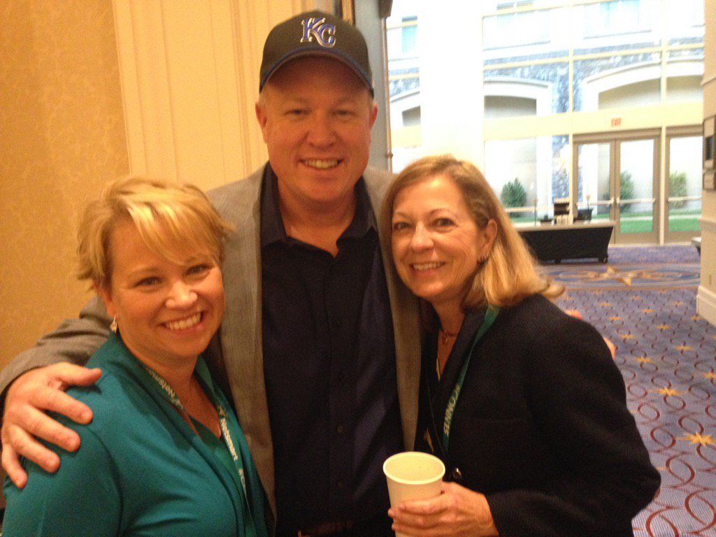 RecruitGirl's tweet photo. RT @netsmarttech: The KC contingent at #CONN15 may need a little extra coffee. (Fourteen innings?!) #Royals https://t.co/VS4ohqFtVm