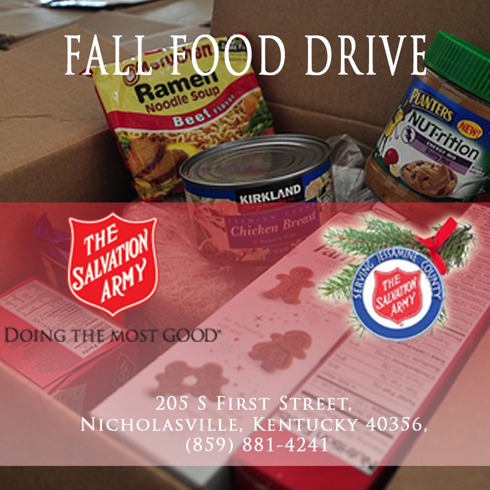 SAJCSU's tweet image. FALL FOOD DRIVE: You can make a difference and help stamp out hunger in Jessamine County. facebook.com/notes/support-…