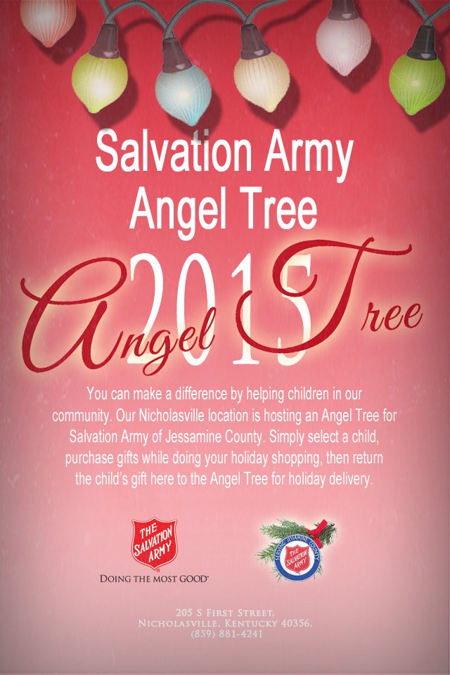 SAJCSU's tweet image. The Salvation Army Angel Tree Program: You can make a difference in a child's life this Christmas ...