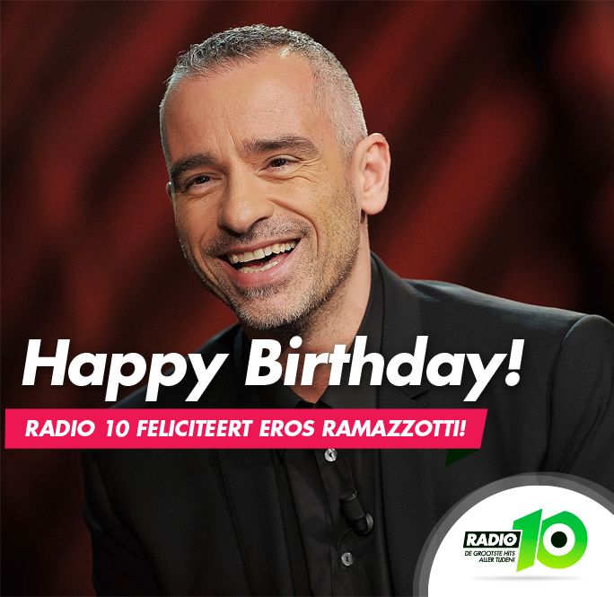 Eros Ramazzotti mag vandaag 52 kaarsjes uitblazen. Happy Birthday 