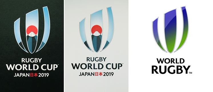 Uzivatel 大 正 町 反 Na Twitteru ラグビーw杯日本大会の公式エンブレムが発表されました ワールドラグビー 旧irb のロゴ 画像一番右 の楕円球中だけ各大会イメージをデザインして 他の部分はフォントも含めて毎回共通ということらしいですが この方式はアリだ