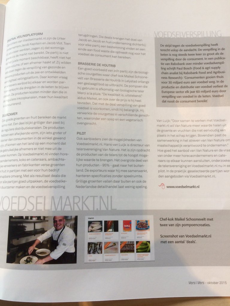 VoedselmarktNL's tweet photo. Mooi podium in vakblad Vers &amp; Vers! @vakbladenFood @hansreichart https://t.co/tWKW4Jc1EO