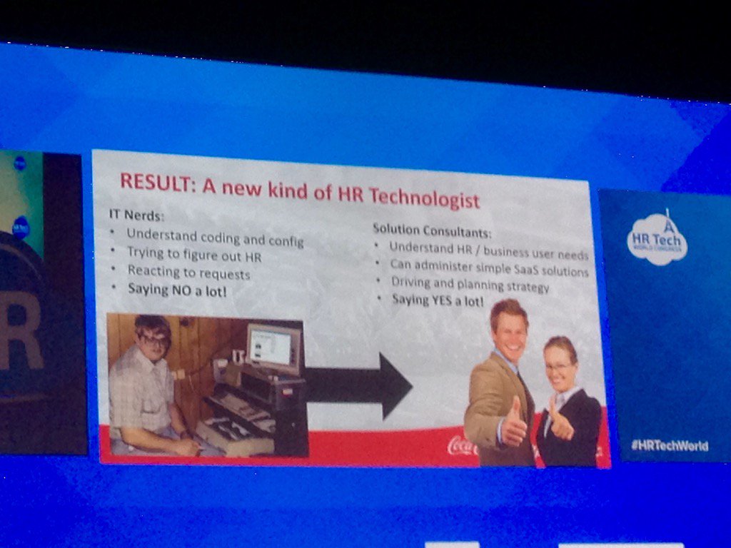 CelineDaubresse's tweet photo. #HRTechWorld Enable your IT team to say Yes!!! #CocaCola https://t.co/zzit7eNTIa