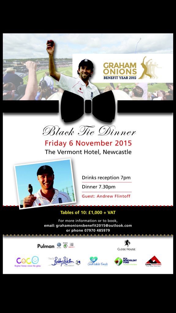 BunnysBenefit's tweet photo. What better way to support charities then champers &amp; dinner with @flintoff11, a fun casino &amp; music by @GlenRoughead? https://t.co/ax0mpNKeTj