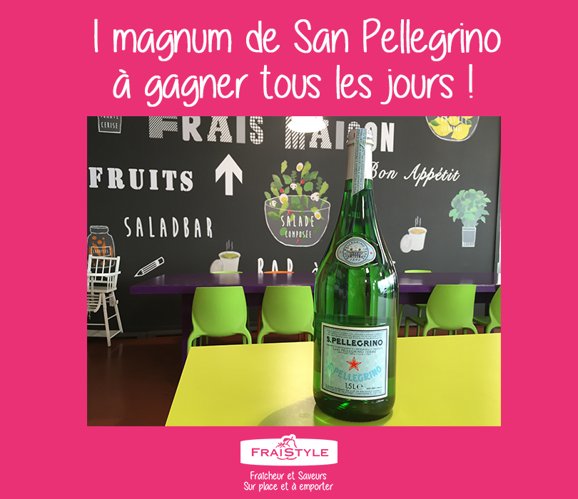fraistyle's tweet photo. 1 Magnum de San Pellegrino à gagner chaque jour sur notre page Facebook ! https://t.co/OIUaTvMHJ7 https://t.co/tumAlH1R5u