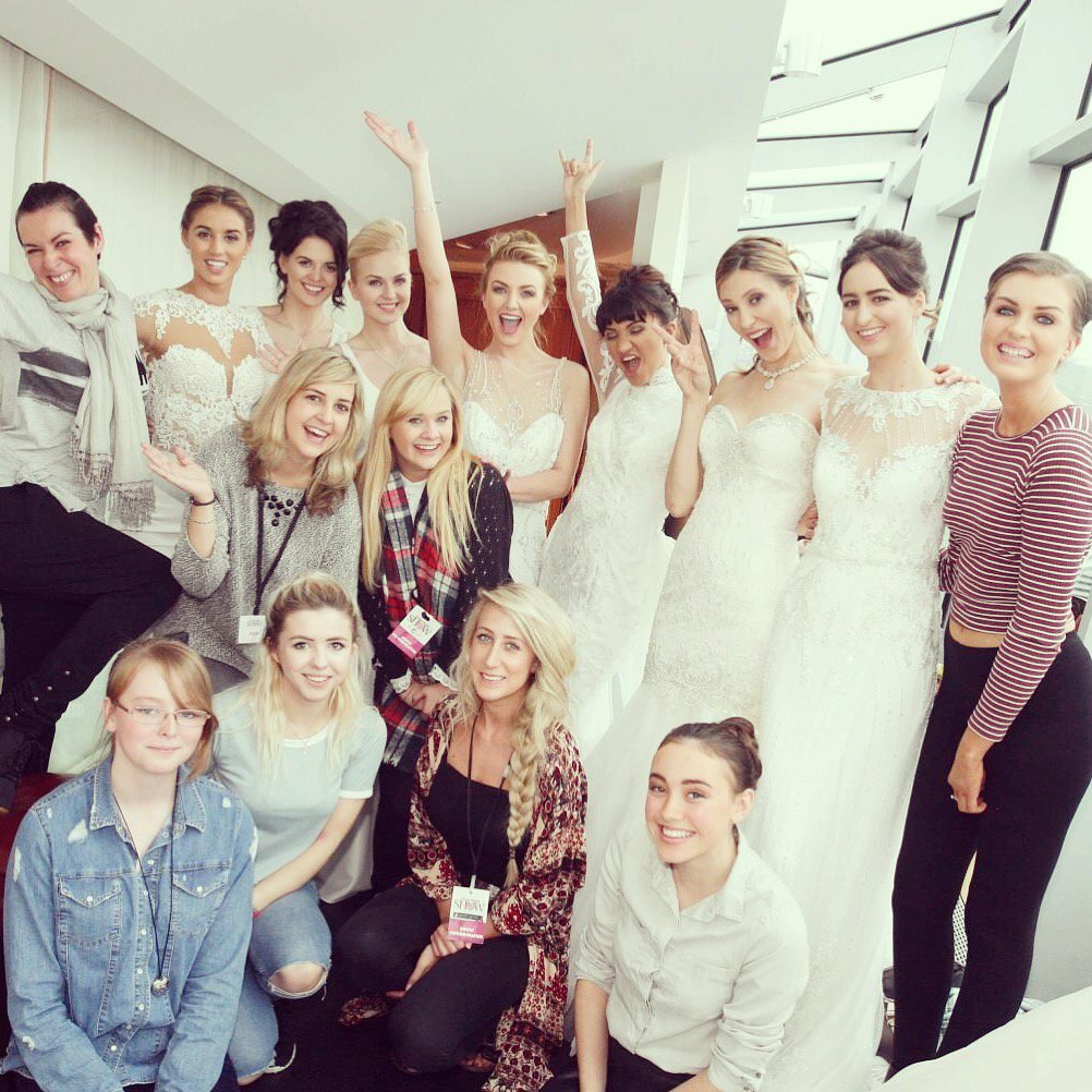 MeaganGreenUK's tweet photo. Behind the scenes phot of the amazing @UlsterBride Show in the @TitanicBelfast 
@ACAmodels strike some serious poses https://t.co/NMMCvpRwY4