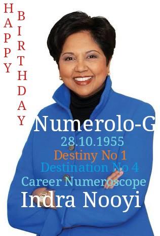 Happy Birthday Indra Nooyi !!! Numerolo-G 
