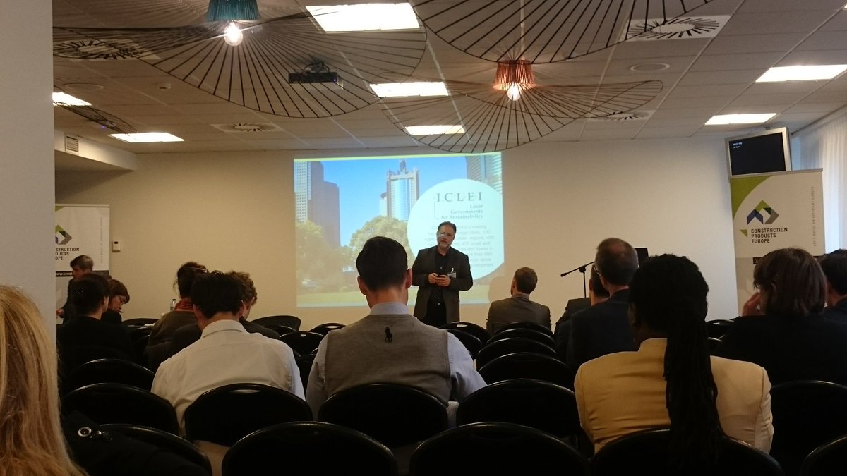 citydiplomat's tweet photo. A very interesting presentation by @ICLEI_Europe about building resilient cities @baseEUcities event. #EUCitieschat https://t.co/sn1EXrhBcK