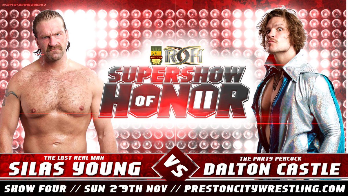 @ringofhonor & @PCW_UK  #SupershowOfHonor2 #Show4 

@SilasYoungROH v @theDALTONcastle

prestoncitywrestling.com