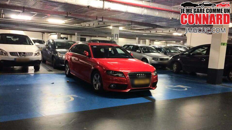 Connardeur's tweet photo. https://t.co/NZrqbVvvTP #Audi #Belval #Luxembourg #Sur2Places #SurPlaceHandicapé https://t.co/R59pylTP6F