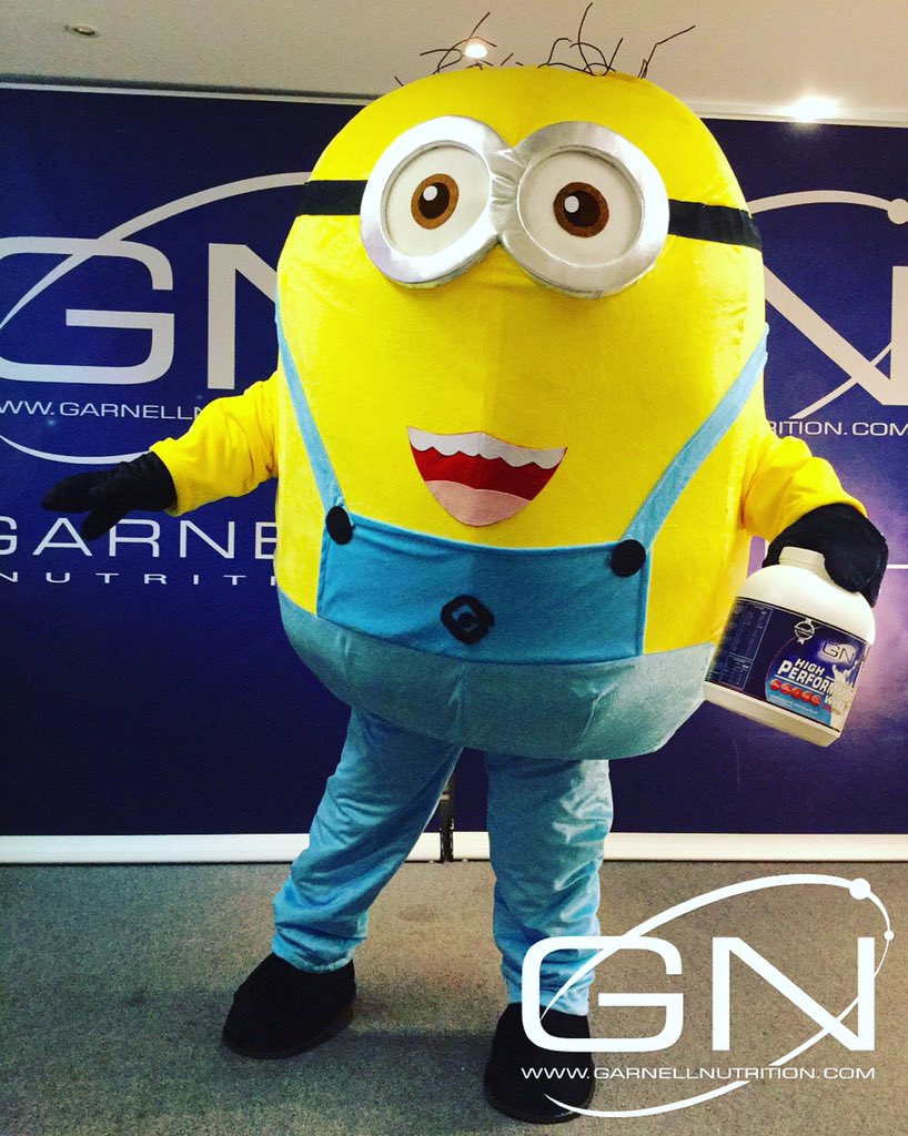 GarnellGN's tweet photo. Minion Dave Pops into Garnell HQ to get protein.@Minions #Minions #ExtremeStAlbans #dazthebull @Daz_The_Bull BANANA https://t.co/HOSUFoqljg