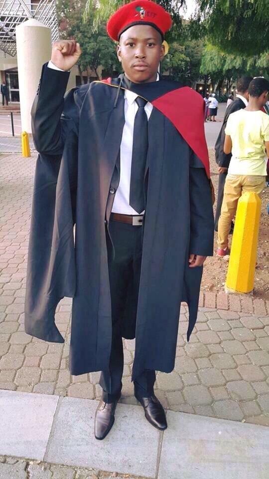 EFFSouthAfrica's tweet photo. Police have arrested the NWU SRC President, Benz Mabingwane, evicted all students from campus &amp; shut it down. https://t.co/gILSc3npIy