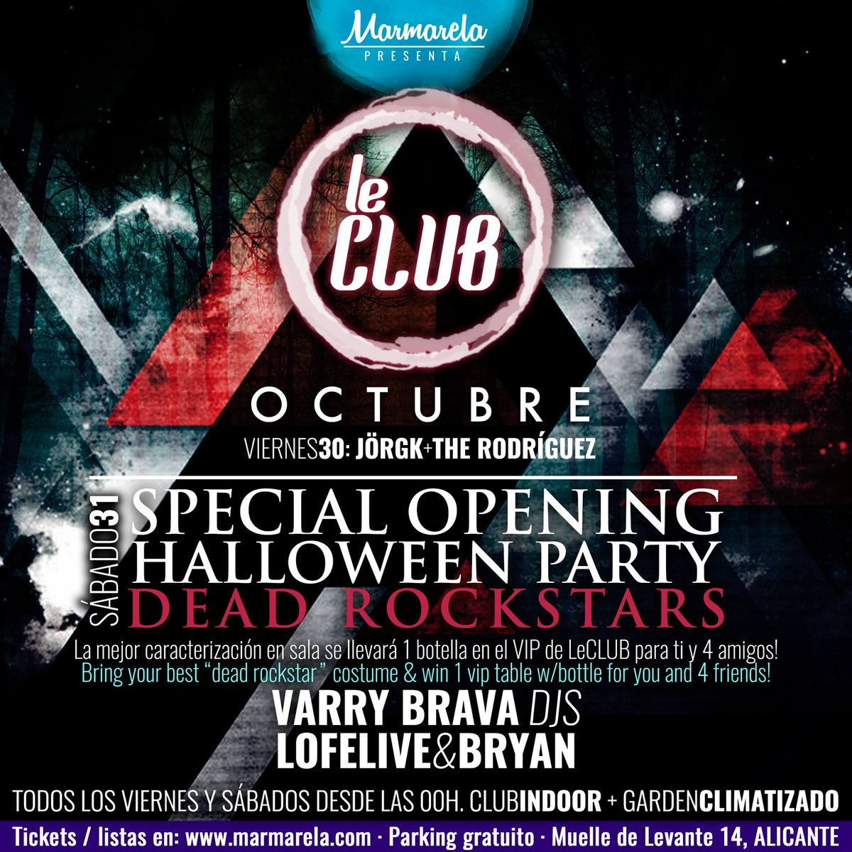 varrybrava's tweet photo. Este sábado volvemos a #Alicante... nos vemos en el @Marmarela_Club pinchando hits! #LeClub #HalloweenParty #VBdjset https://t.co/ps96MQNW3z