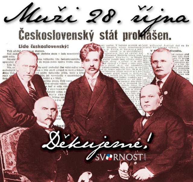 Svornost's tweet photo. Nejen #Masaryk, ale i Muži 28. října - A. #Rašín, F. #Soukup, J. #Stříbrný, A. #Švehla a V. #Šrobár. #Československo https://t.co/J5Zsj0g6zh