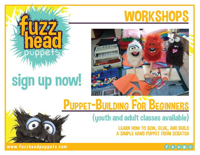 fuzzheadpuppets's tweet photo. Puppet Building Workshop. 11/21@Studio28 in Lititz. https://t.co/LxKsSN0P8C https://t.co/Zm06RMfbU7