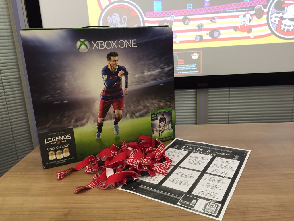 StaffsComputing's tweet photo. One #DigiTech2015 delegate is going to win this XBOX ONE today!  Thanks Microsoft! @StaffsUni @careersatstaffs https://t.co/5h2NfeH8Dl