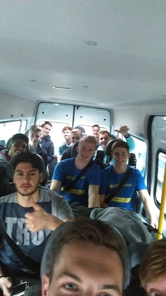 UoSFC's tweet photo. 3s begin the long trip to Suffolk to begin their cup campaign #cuprun #wheresmark #alithedriver https://t.co/hZAjTgCVbt