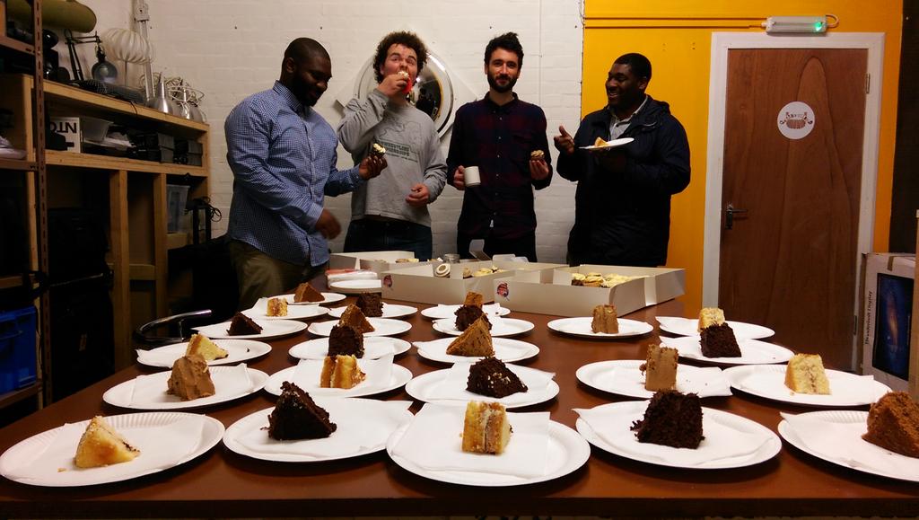 Bearded_Fellows's tweet photo. #caketober has BEGUN! #coffee by @HeartandGraft & cakes by us & @GrantedCakes for @4EVERManchester #stuffurface https://t.co/LOnVOPAkdJ