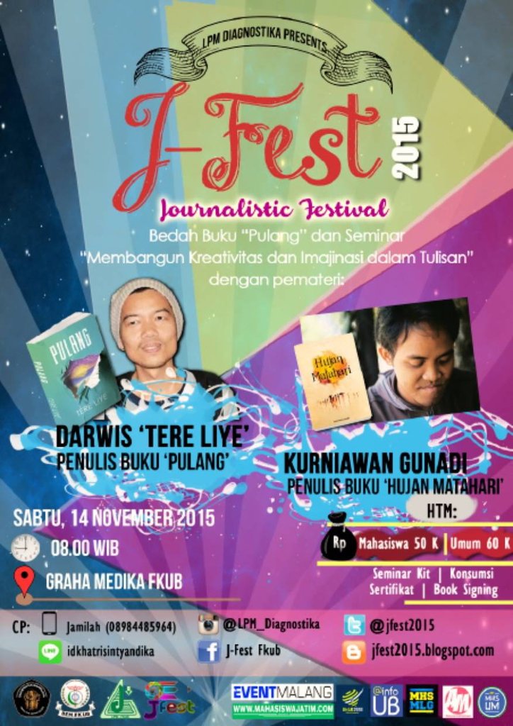 mahasiswajatim's tweet photo. J-Fest 2015 | Journalistic Festival | 14 Nov 2015 | At Graha Medika - UB | @jfest2015 https://t.co/z1jgWiHLbm https://t.co/6TlOfa84ca