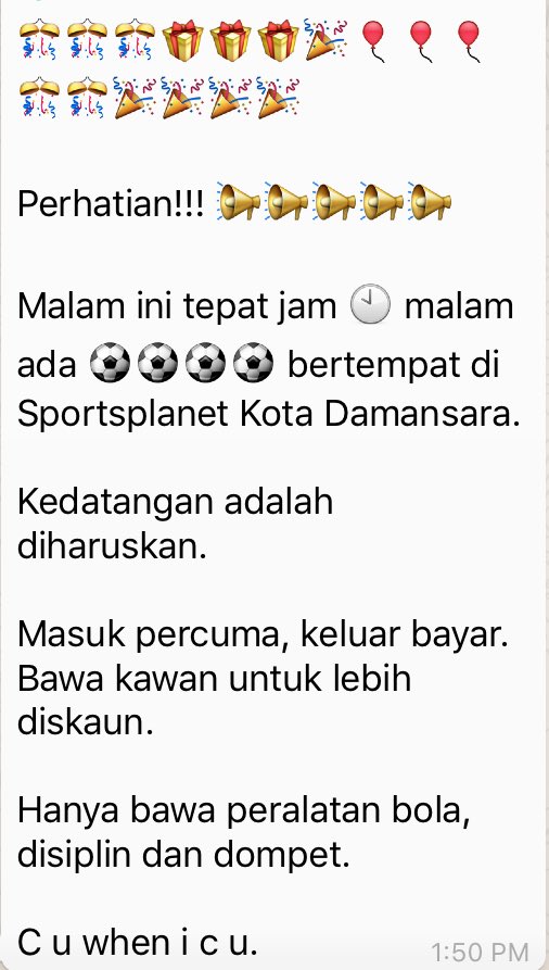 zharif_razak's tweet photo. Jom, jom! #futsalrabu #ternaik https://t.co/4g9YlAL1vm