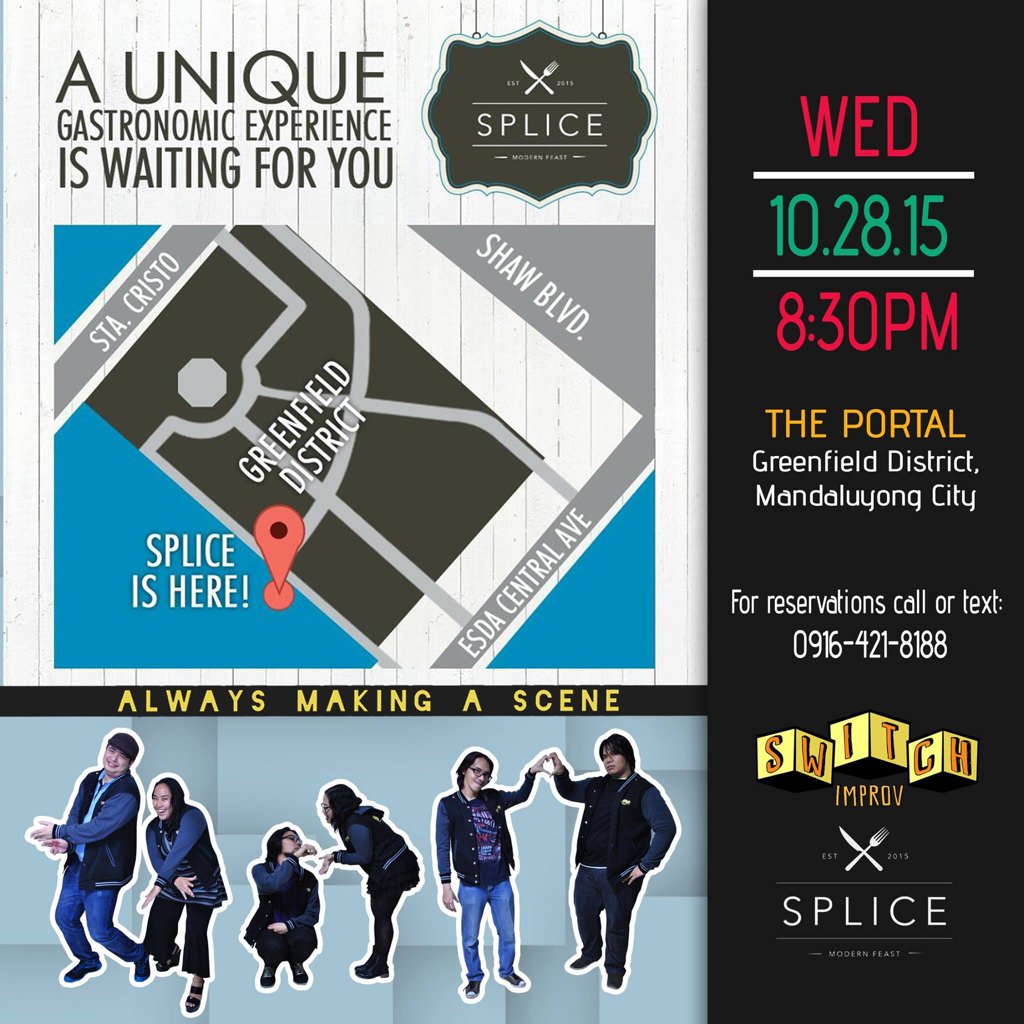 SwitchImprov's tweet photo. Looking for something to do midweek? Catch us @splicerestobar tonight! #switchimprov https://t.co/QksTeSwAF7