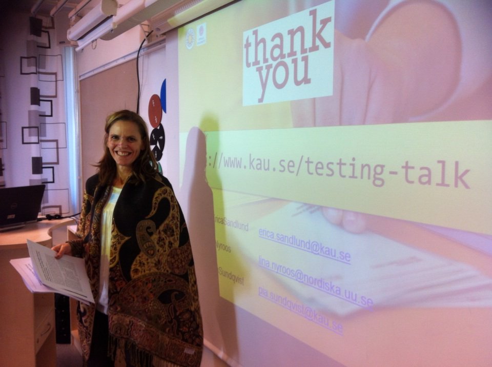 PiaSundqvist's tweet photo. Me &amp; my #TestingTalk pals organized workshop for enthusiastic English teachers @EricaSandlund was pleased afterwards https://t.co/wLLv6r2es0