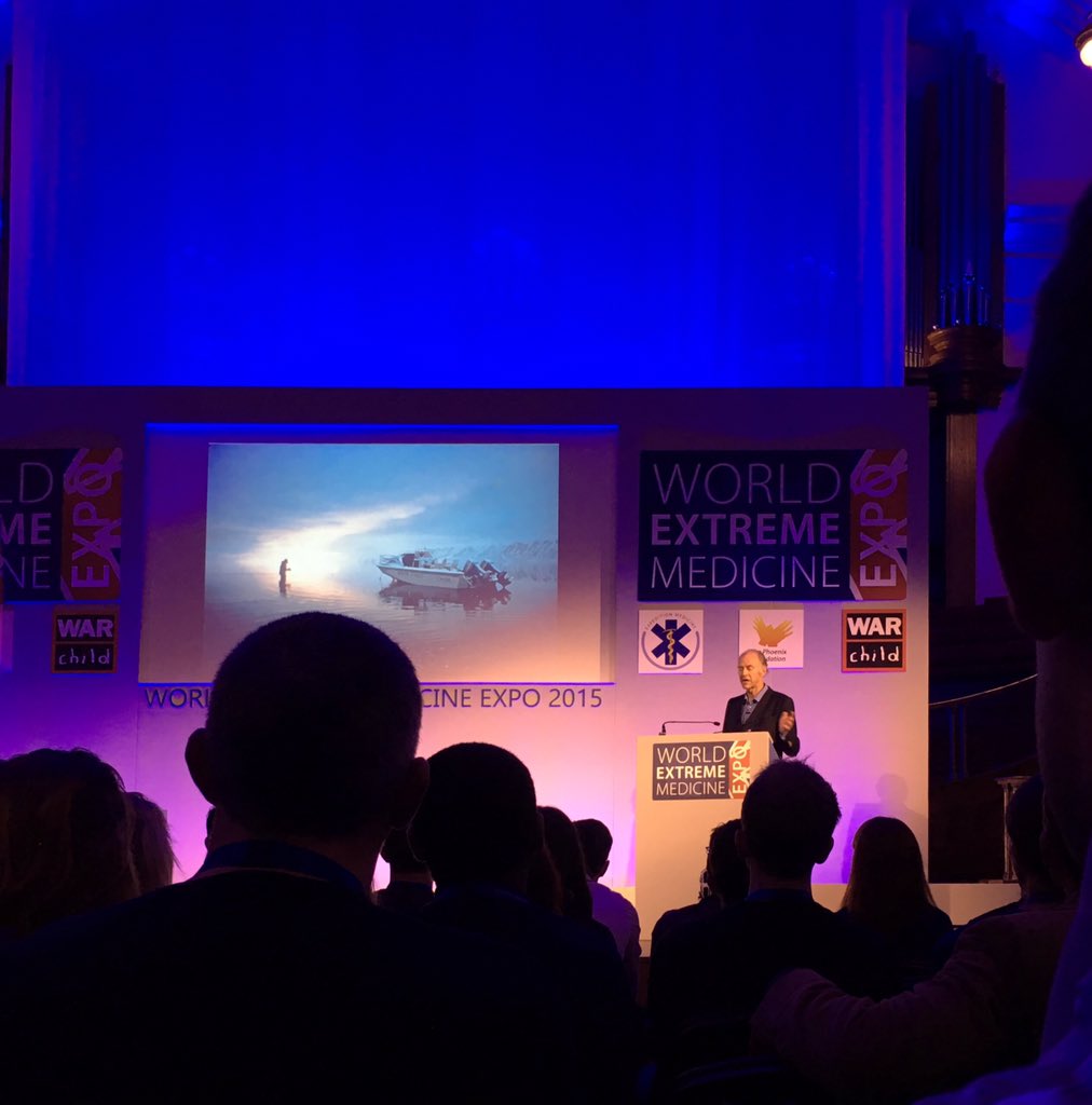 Great morning listening to Sir Ranulph Fiennes tell some tales!! #extremeexpo #inspiration