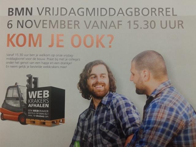 Volgende week vieren we feest. We zijn dan officieel BMN. Let op de actie folder die u deze week ontvangt