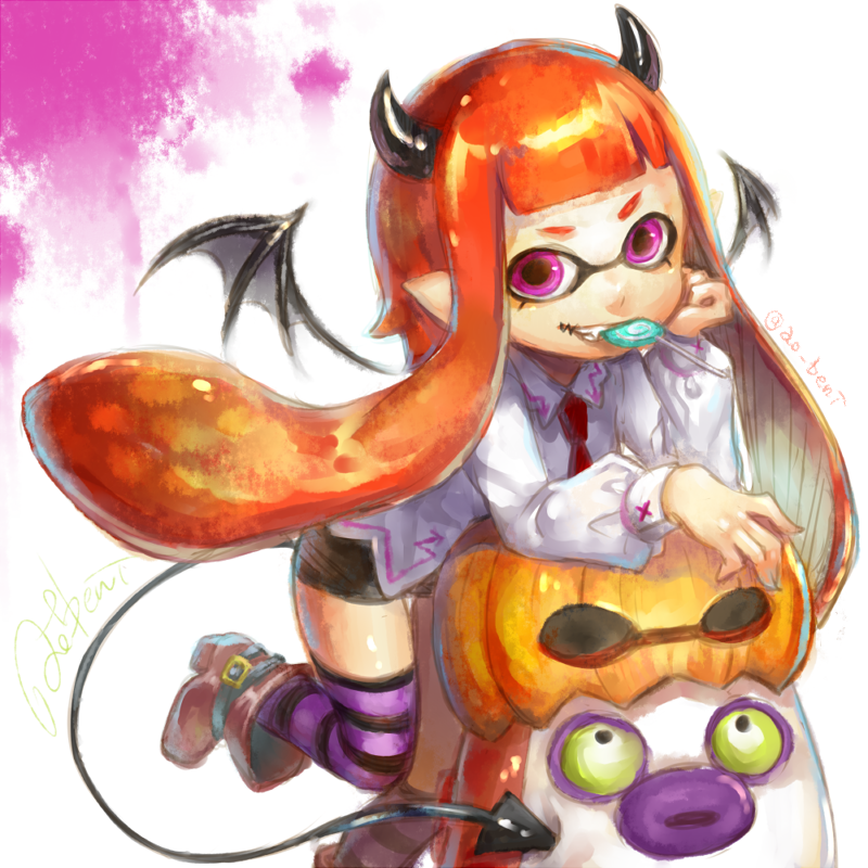 青紅 Ao Beni みけんねこの人 در توییتر ハロウィンな小悪魔イカちゃん スプラトゥーン T Co Vfks31bj5e