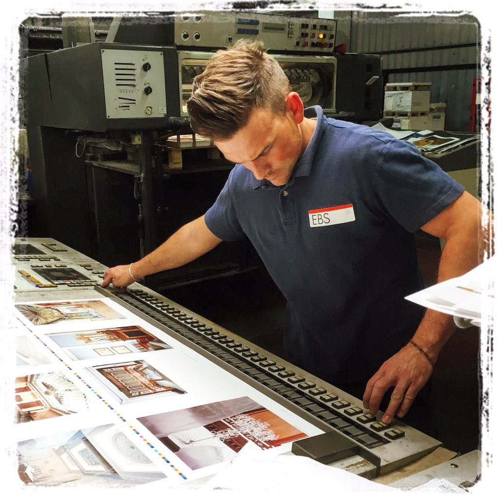 100% concentration from our #printer Marco this morning - #book #publishing #dewilewispublishing