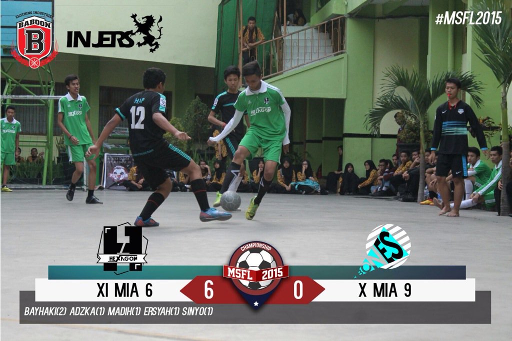osismisa's tweet photo. Dilanjutkan dengan pertandingan antara XI MIA 6 ( @hexagonmisa ) vs X MIA 9 ( @bones_misa ) :) #MSFL2015 https://t.co/MgUURPYKI2