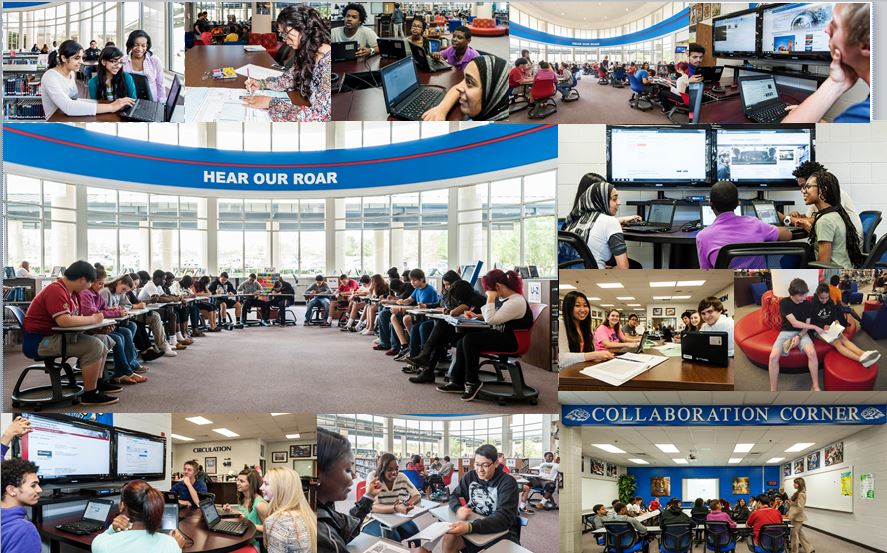 PRHS_LIBRARY's tweet photo. Collaborative learning spaces in the PRHS media center #peachtreeridge #gcpslearningspaces https://t.co/nIA80w7wsv