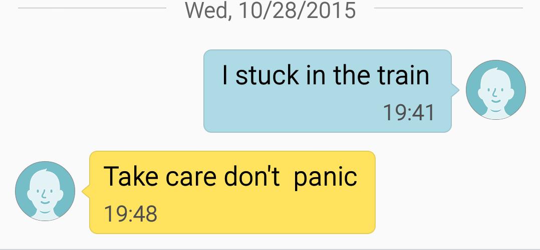glittermermaid's tweet photo. Grandma's reply when I told her im stuck in the train 😂😂 #smrt #trainbreakdown https://t.co/3PQwNhzhER