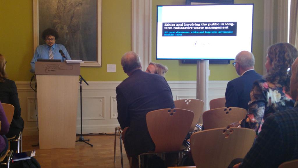4TUethics's tweet photo. Next up: @BehnamTaebi about the ethics of nuclear power and the new publications about it #nuclearethics @tudelftTBM https://t.co/ES8l7XMZfG