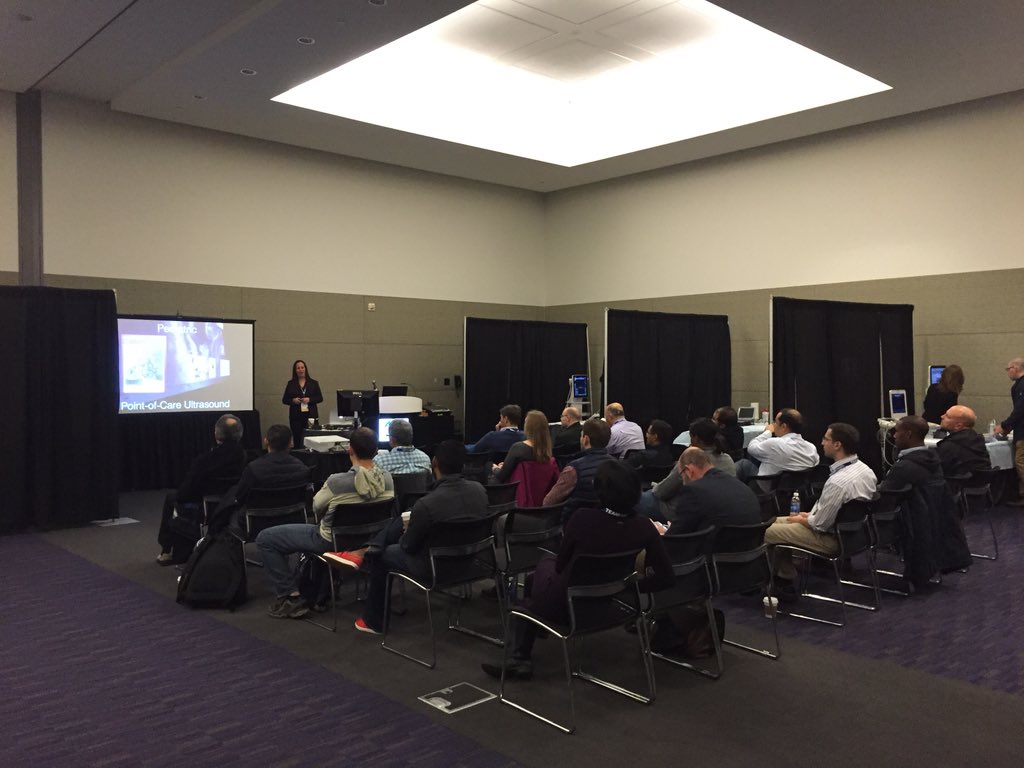 AlexArroyoMD's tweet photo. @Drstephjd kicking off the Peds Ultrasound workshop @ACEPMtgs #ACEP15 #queenofthemachine @eUSMD @ASiv7475 https://t.co/o3ilxhtP0f