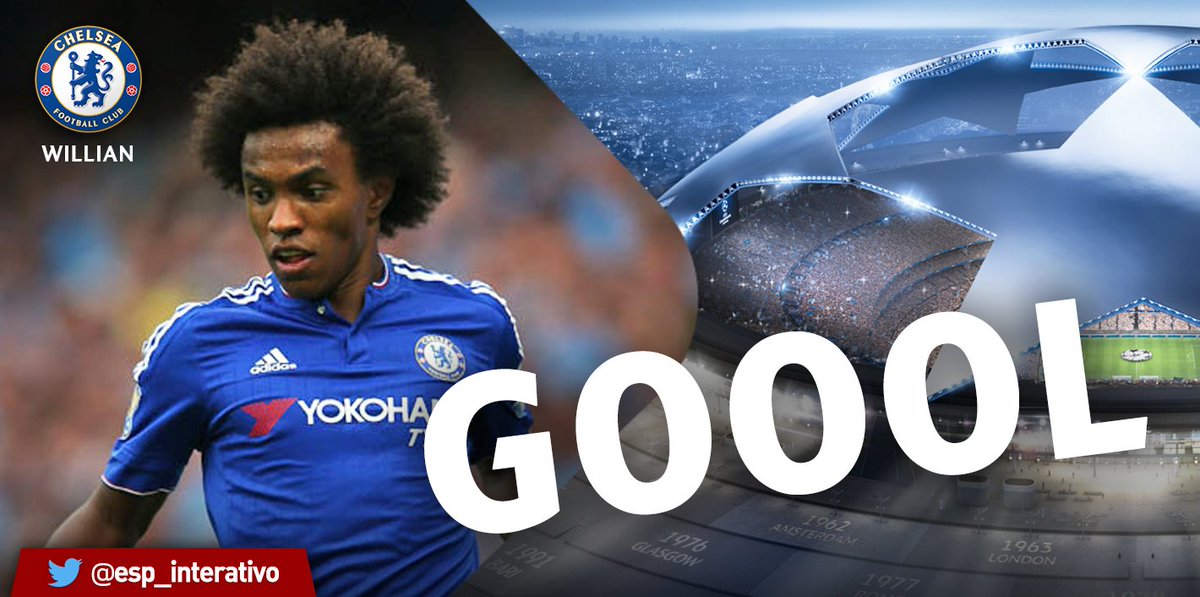 TNTSportsBR's tweet photo. GOOOOOOOOOOOOOOOOLAAAAAAAAÇOOOOO DO @ChelseaFC! @willianborges88 desempata! @ChelseaFC 2x1 @fc_dk #EInoSpace https://t.co/YF95vNd0v6
