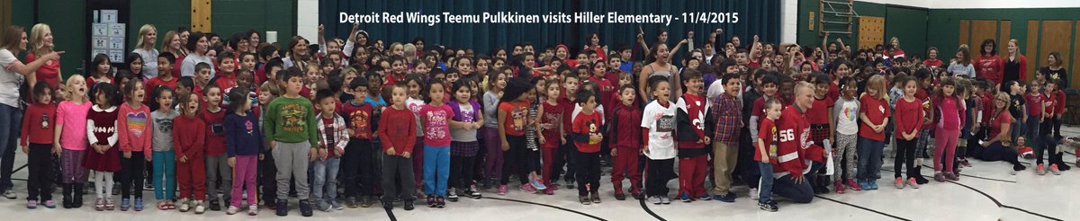 A great day at <a href="/hillerwildcats/">Hiller Elementary | The Lamphere Schools</a> with <a href="/DetroitRedWings/">Detroit Red Wings</a> 📷 > goo.gl/BD83Sh . #LGRW #WeAreLamphere