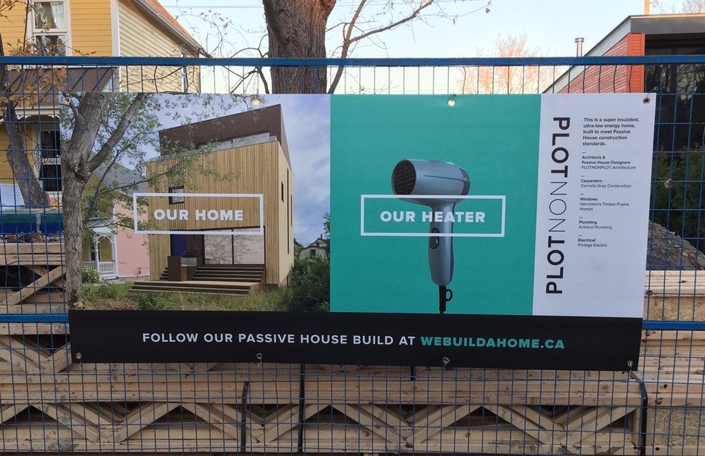 Our site sign is up and drawing curious looks #PassiveHouse #Hintonburg #superinsulated <a href="/PLOTNONPLOT/">PLOTNONPLOT Architecture Inc.</a> @CornelisGrey