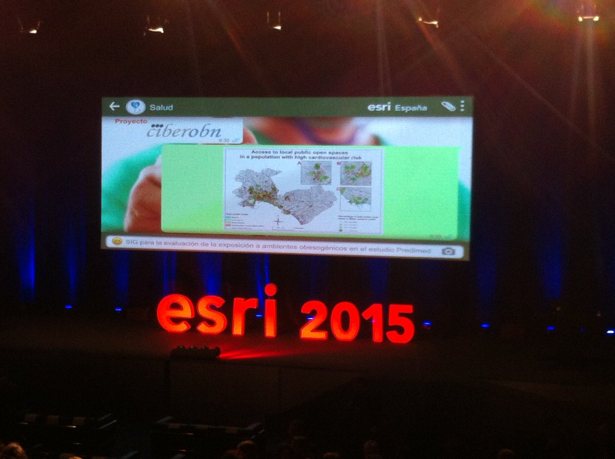 Día de presentación de proyectos muy interesantes en la conferencia ESRI. Mañana mas y mejor #CE15