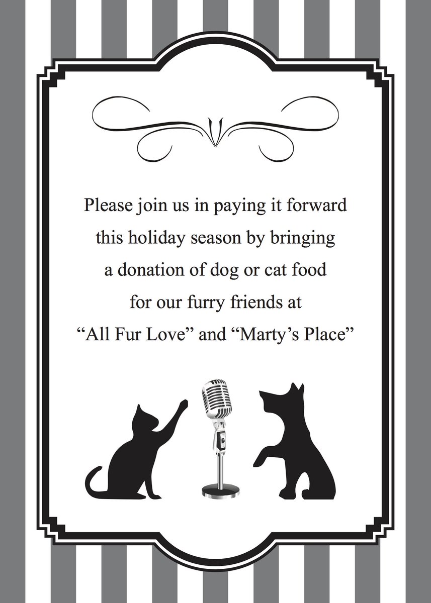 SaveUSPets's tweet photo. Dinner, Dancing &amp; Comedy
Dec.10th at 6p
Starring comedian Max Dolcelli
Have a blast &amp; save a pet !
#LaughYourTailOff https://t.co/6JHOp5LRni