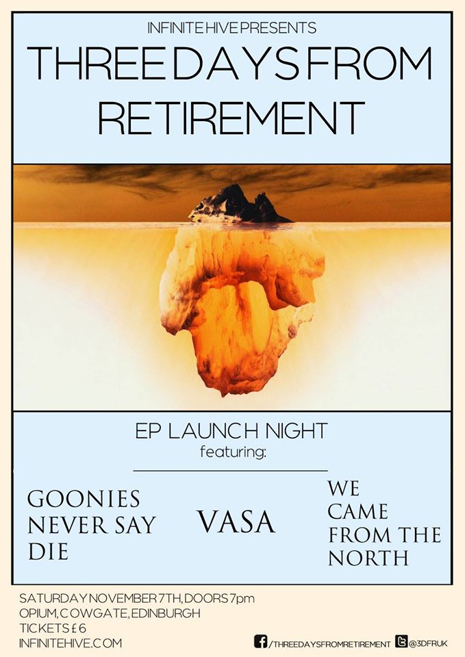 This weekend: <a href="/WCFTNmusic/">WeCameFromTheNorth</a> <a href="/vasaband/">VASA</a> @GNSD and our new #record
#Edinburgh #postrock #shoegaze #music #gig