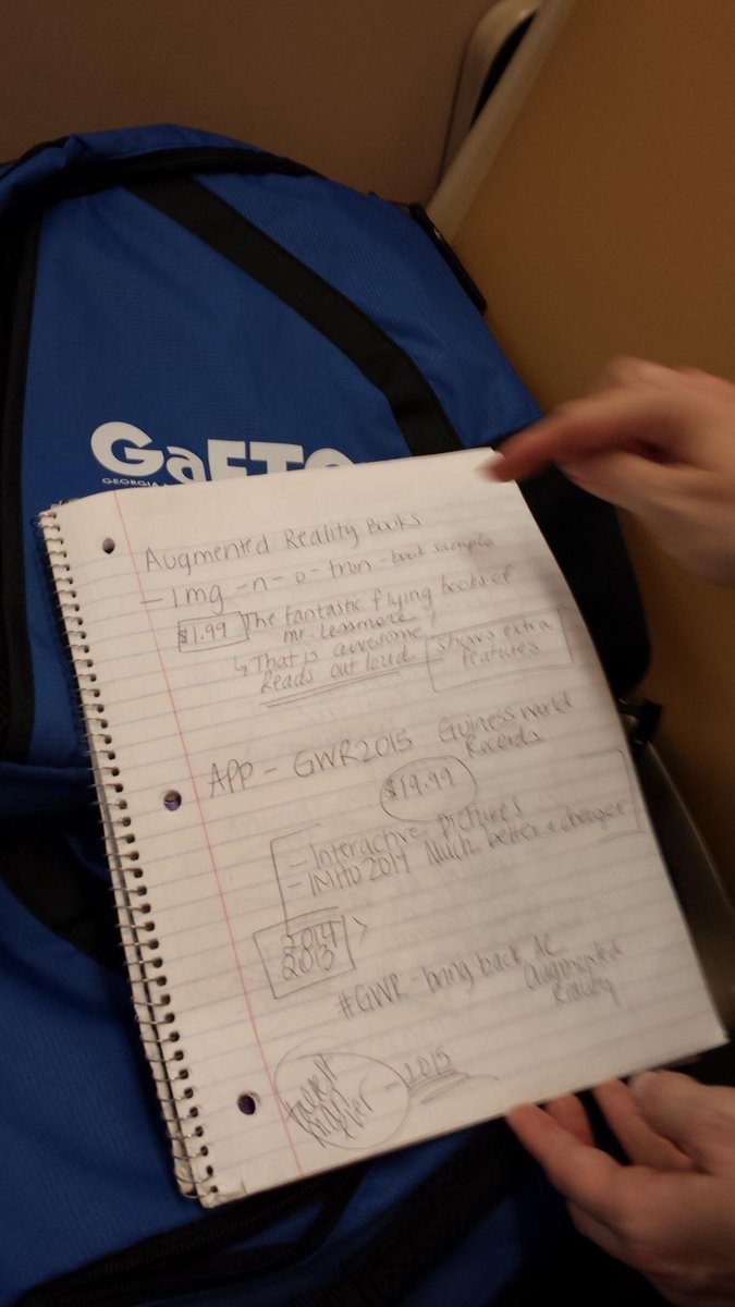 RNEMediaCenter's tweet photo. @jensiegerlawson and I comparing notes on all the cool stuff we saw #GaETC15 @HillsideES #fcsvanguard #vanhuskies https://t.co/D0vYim1qO7