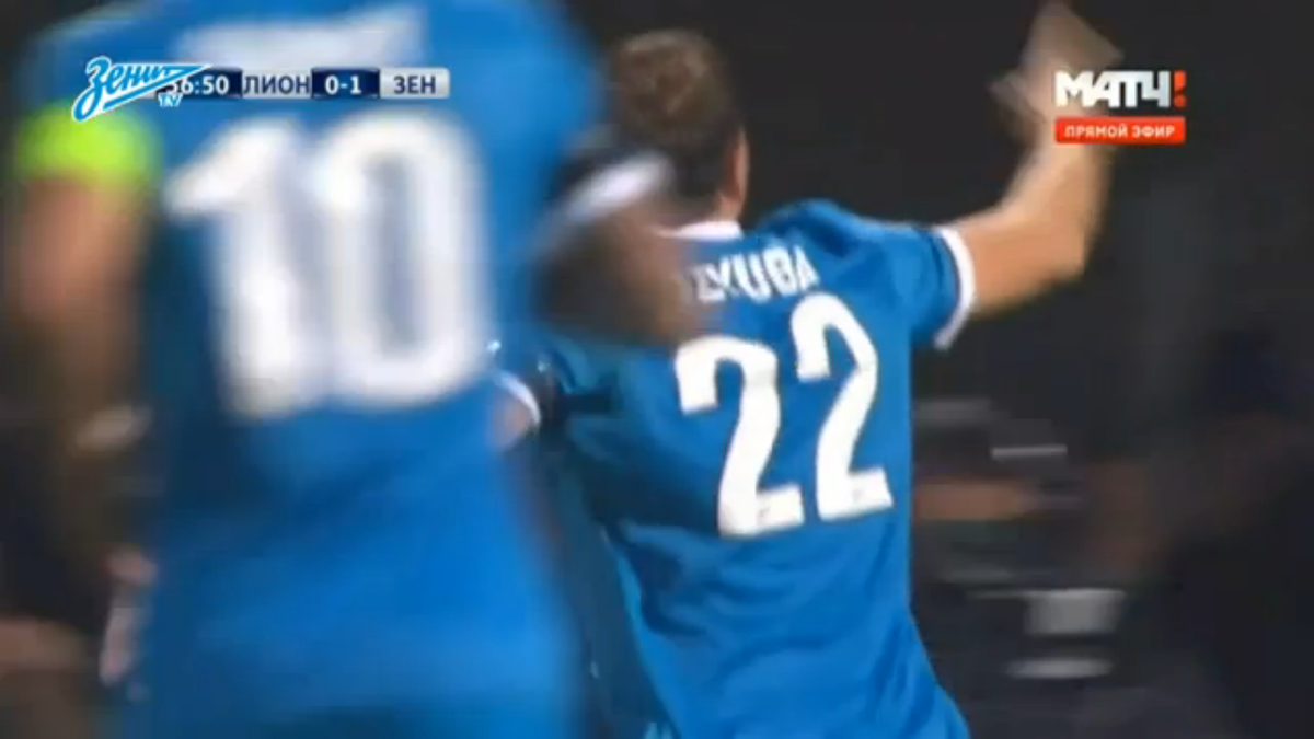 fczenit_en's tweet photo. Watch Dzyuba's double strike to send Zenit through to the next round of the #UCL #LyonZenit https://t.co/FdYl67PxpJ https://t.co/pr77HIVzyT
