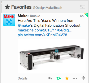 DesignMakeTeach's tweet photo. Nice thing about @Tweetdeck for Mac is I’m still happily favoriting things on @Twitter #NoLikeForYou https://t.co/yijyblbUlE