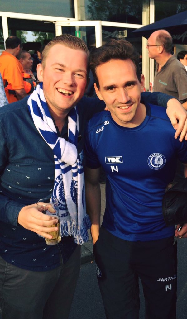 raycolpaert's tweet photo. Merci Kapitein @SvenKums voor alweer een historische avond !! @KAAGent https://t.co/kEj7f0e9MI