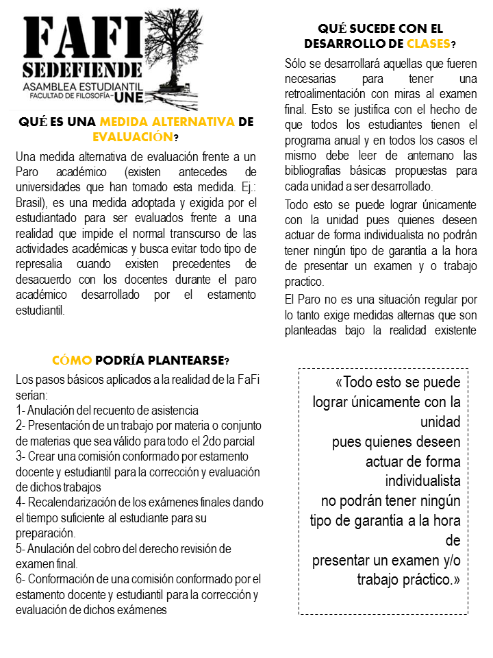 FAFIsedefiende's tweet photo. Unidos podemos! Hoy no entres a clases, hoy la mejor clase la tenes fuera de las aulas #FAFIsedefiende @univdeleste https://t.co/EGGiHvLLkn