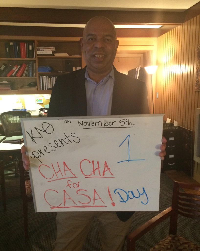Dean Flot is pumped (as you can tell) about Cha Cha for CASA TOMORROW at 8:30pm in the Mohr Student Center!