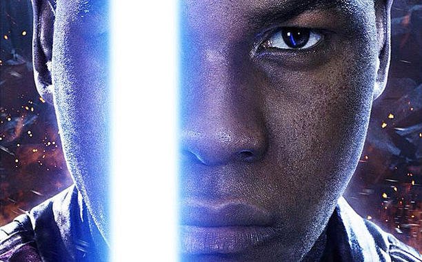 EW's tweet photo. New #StarWars: #TheForceAwakens character posters feature Finn, Han, Leia and more: https://t.co/Tf1Cgwukyr https://t.co/OBHHGJvXCz