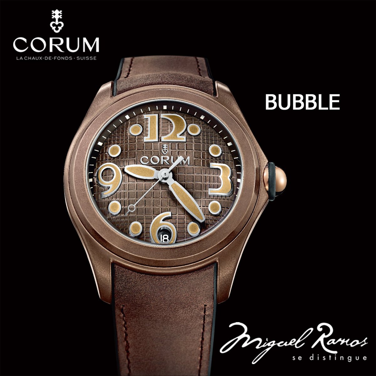 CIJSinaloa's tweet photo. #JoyeríaMiguelRamos se distingue presentándonos su modelo Bubble de la marca Corum de su línea de relojes. https://t.co/ZFfcc1KeQc